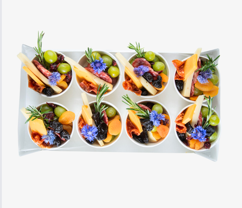 Cheese and charcuteries individual platter