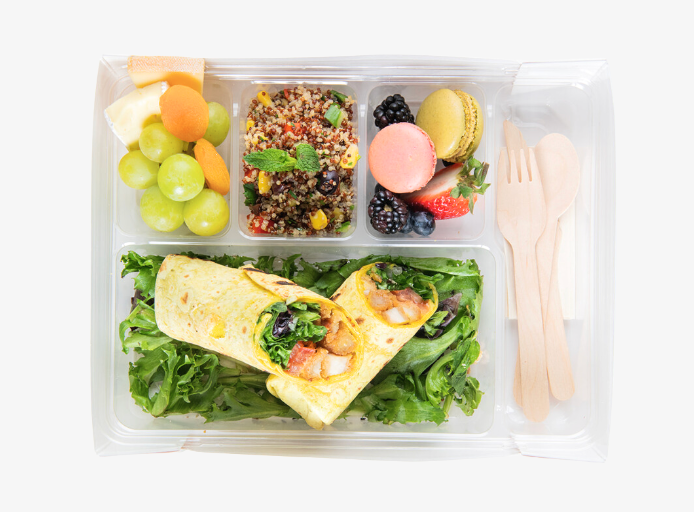 Boîte wrap au poulet croustillant