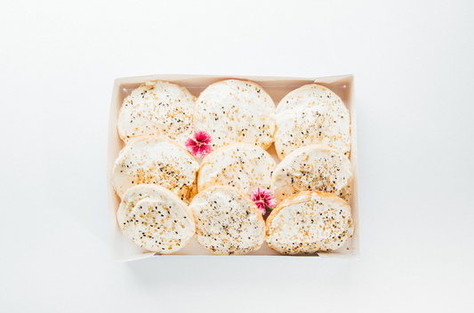 Cream cheese bagel platter