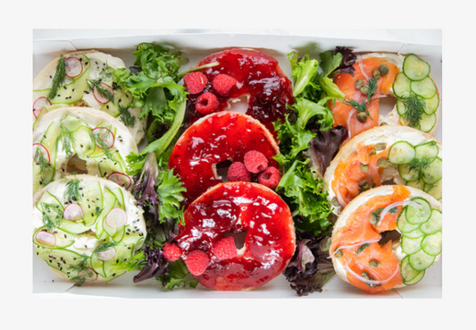Mixed bagel platter