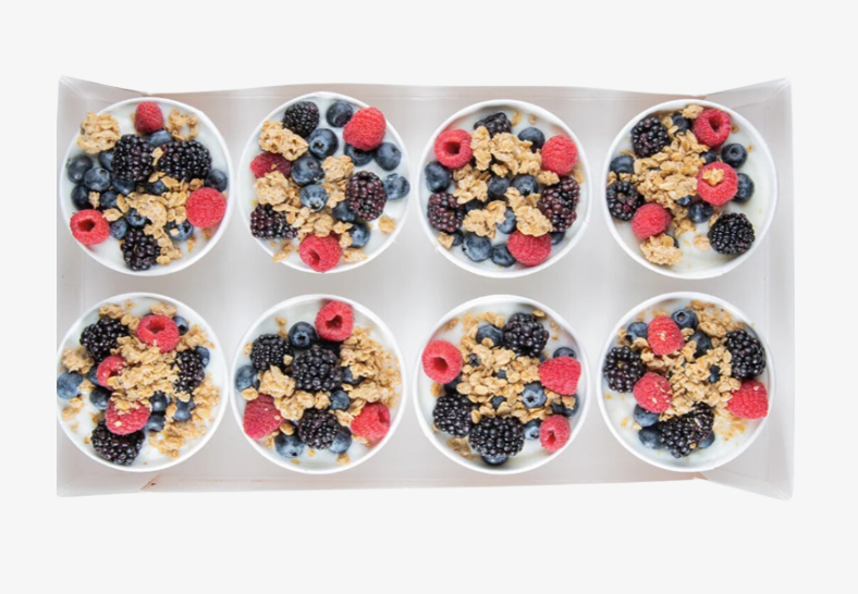 Individual yogurt platter