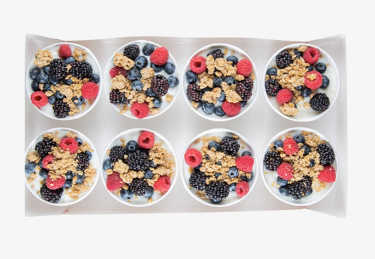 Individual yogurt platter