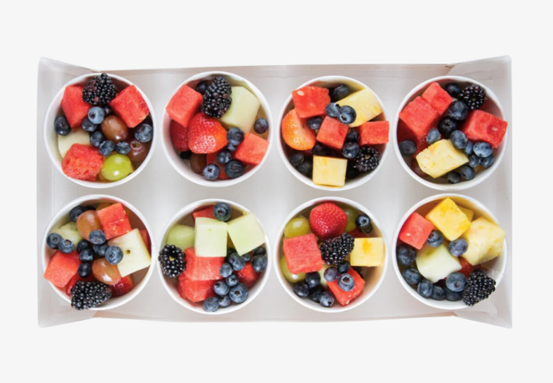Individual fresh fruits platter