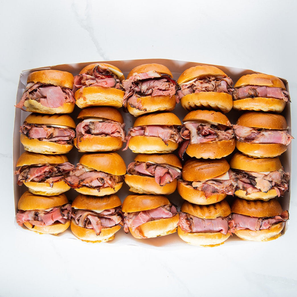 Smoked meat sandwiches platter